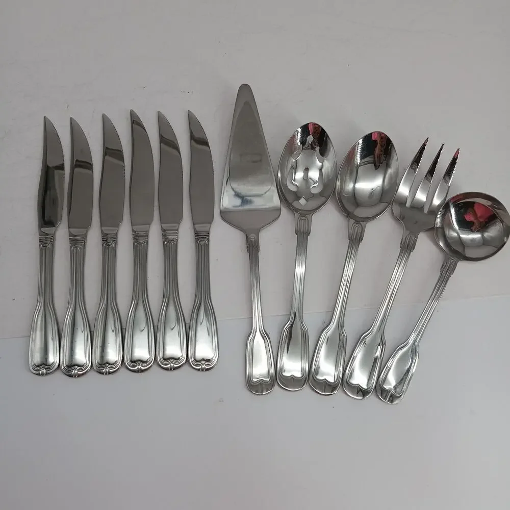 11X Gibson WATERBURY Hostess Set Serving Spoons Pie Server Ladle